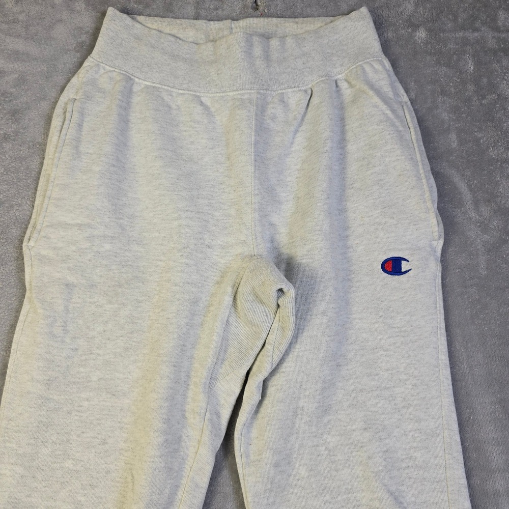 Champion Sweatpants Womens Small Gray Reverse Weave Glitter Logo Joggers - Picture 2 of 13